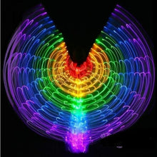 Load image into Gallery viewer, LED Wings - LED light up 3.3 metre wings with  Rainbow lights -Festival Wear
