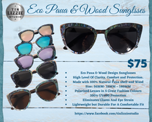 Load image into Gallery viewer, Eco Paua & Wood Design Polarized Sunglasses with Gold Detail