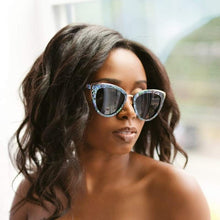 Load image into Gallery viewer, Eco Paua & Wood Design Polarized Sunglasses with Gold Detail