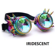 Load image into Gallery viewer, Spiked Holographic Aviator Goggles.