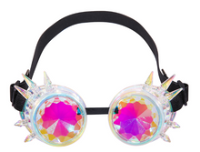 Load image into Gallery viewer, Spiked Holographic Aviator Goggles.