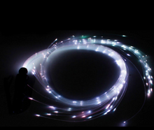 Load image into Gallery viewer, LED Fiber Optic Rainbow Dance Whip with 360 Degree rotation.