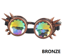 Load image into Gallery viewer, Spiked Holographic Aviator Goggles.