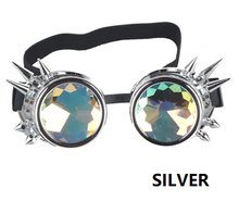 Load image into Gallery viewer, Spiked Holographic Aviator Goggles.