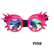 Load image into Gallery viewer, Spiked Holographic Aviator Goggles.
