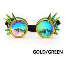 Load image into Gallery viewer, Spiked Holographic Aviator Goggles.