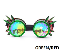 Load image into Gallery viewer, Spiked Holographic Aviator Goggles.