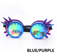 Load image into Gallery viewer, Spiked Holographic Aviator Goggles.