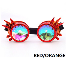 Load image into Gallery viewer, Spiked Holographic Aviator Goggles.