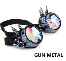 Load image into Gallery viewer, Spiked Holographic Aviator Goggles.