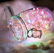 Load image into Gallery viewer, Battery operated seed lights. 1 metre. Safe to touch. Table decor. Warm white colour.