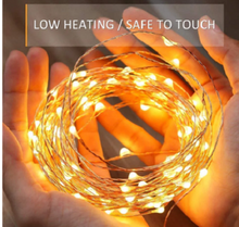 Load image into Gallery viewer, Battery operated seed lights. 1 metre.  Safe to touch. Yellow colour.