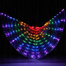 Beautiful Rainbow LED light up wings 