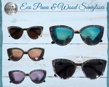 Load image into Gallery viewer, Eco Paua & Wood Design Polarized Sunglasses with Gold Detail