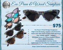 Load image into Gallery viewer, Eco Paua & Wood Cats Eye Design Sunglasses