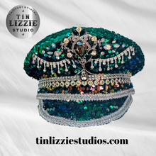 Load image into Gallery viewer, Unique Sequin and Rhinestone LED Captains Hat
