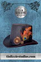 Load image into Gallery viewer, Steampunk Feather Hat
