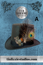 Load image into Gallery viewer, Steampunk Feather Hat
