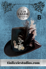 Load image into Gallery viewer, Steampunk Feather Hat
