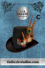 Load image into Gallery viewer, Steampunk Feather Hat
