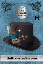 Load image into Gallery viewer, Steampunk Feather Hat
