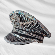 Load image into Gallery viewer, Unique Sequin and Rhinestone LED Captains Hat
