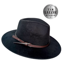 Load image into Gallery viewer, Summer Festival Hat with Vegan Leather Band - Festival Wear
