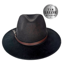 Load image into Gallery viewer, Summer Festival Hat with Vegan Leather Band - Festival Wear
