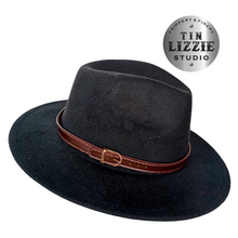 Load image into Gallery viewer, Summer Festival Hat with Vegan Leather Band - Festival Wear
