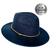 Load image into Gallery viewer, Summer Festival Hat with Vegan Leather Band - Festival Wear
