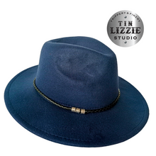 Load image into Gallery viewer, Summer Festival Hat with Vegan Leather Band - Festival Wear
