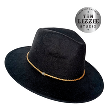 Load image into Gallery viewer, Summer Festival Hat with Vegan Leather Band - Festival Wear
