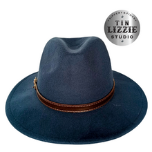 Load image into Gallery viewer, Summer Festival Hat with Vegan Leather Band - Festival Wear
