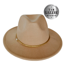 Load image into Gallery viewer, Summer Festival Hat with Vegan Leather Band - Festival Wear
