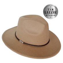 Load image into Gallery viewer, Summer Festival Hat with Vegan Leather Band - Festival Wear
