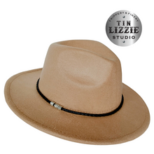 Load image into Gallery viewer, Summer Festival Hat with Vegan Leather Band - Festival Wear
