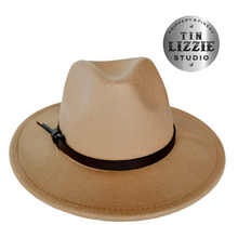 Load image into Gallery viewer, Summer Festival Hat with Vegan Leather Band - Festival Wear
