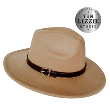 Load image into Gallery viewer, Summer Festival Hat with Vegan Leather Band - Festival Wear
