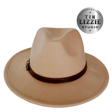 Load image into Gallery viewer, Summer Festival Hat with Vegan Leather Band - Festival Wear
