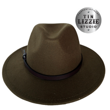 Load image into Gallery viewer, Summer Festival Hat with Vegan Leather Band - Festival Wear
