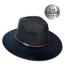 Load image into Gallery viewer, Summer Festival Hat with Vegan Leather Band - Festival Wear
