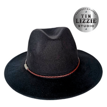 Load image into Gallery viewer, Summer Festival Hat with Vegan Leather Band - Festival Wear
