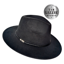 Load image into Gallery viewer, Summer Festival Hat with Vegan Leather Band - Festival Wear
