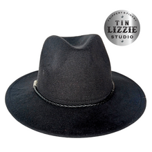 Load image into Gallery viewer, Summer Festival Hat with Vegan Leather Band - Festival Wear
