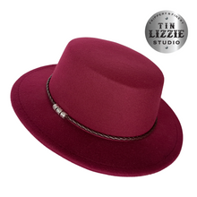 Load image into Gallery viewer, Summer Festival Fedora with Vegan Leather Band - Festival Wear
