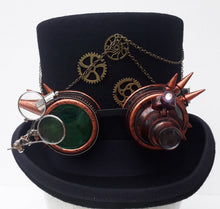 Load image into Gallery viewer, Steampunk Goggles (LED light) with Double Loupe Attachment
