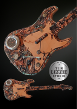 Load image into Gallery viewer, Tin Lizzie Studios Post Apocalyptic Steampunk Guitar
