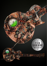 Load image into Gallery viewer, Tin Lizzie Studios Post Apocalyptic Steampunk Guitar
