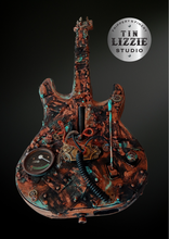 Load image into Gallery viewer, Tin Lizzie Studios Post Apocalyptic Steampunk Guitar
