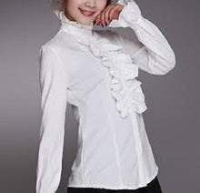 Load image into Gallery viewer, Women&#39;s Victorian Era  Ruffle Front Shirt.
